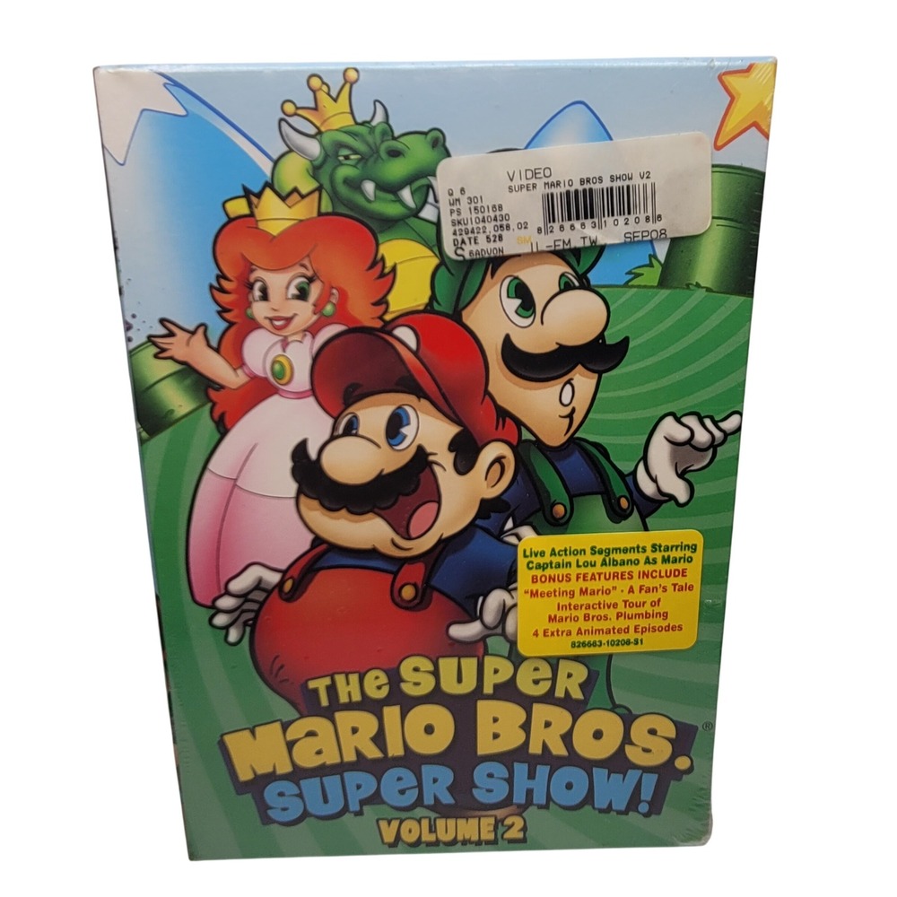 The Super Mario Bros Super Show Volume 2 NEW SEALED 4-Disc DVD Set 1989 Bonus